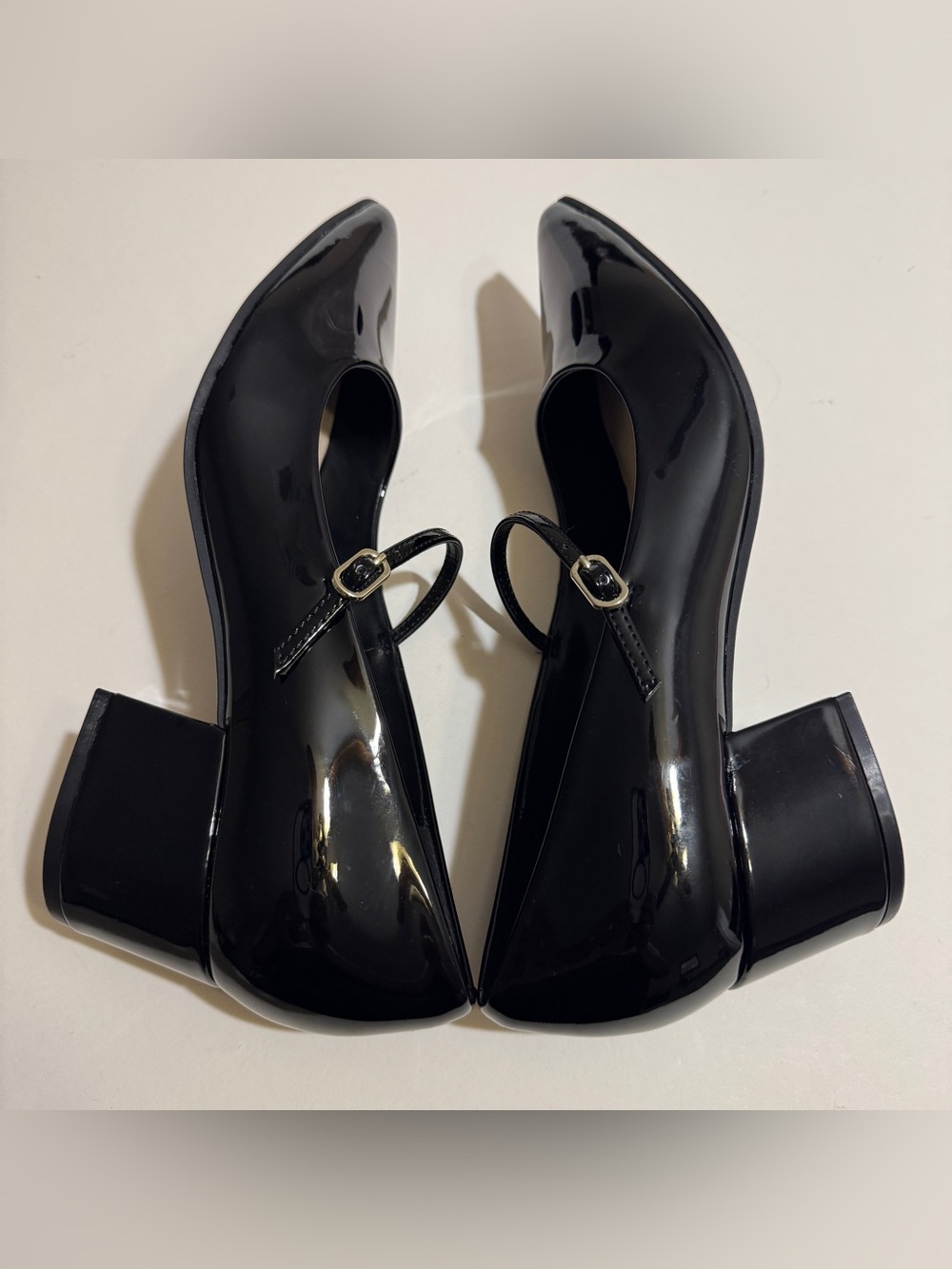 Nine West Shoes Women Size 9M Black  Pointy Toe Mary Jane Block Heel Dress Pumps - Picture 6 of 12